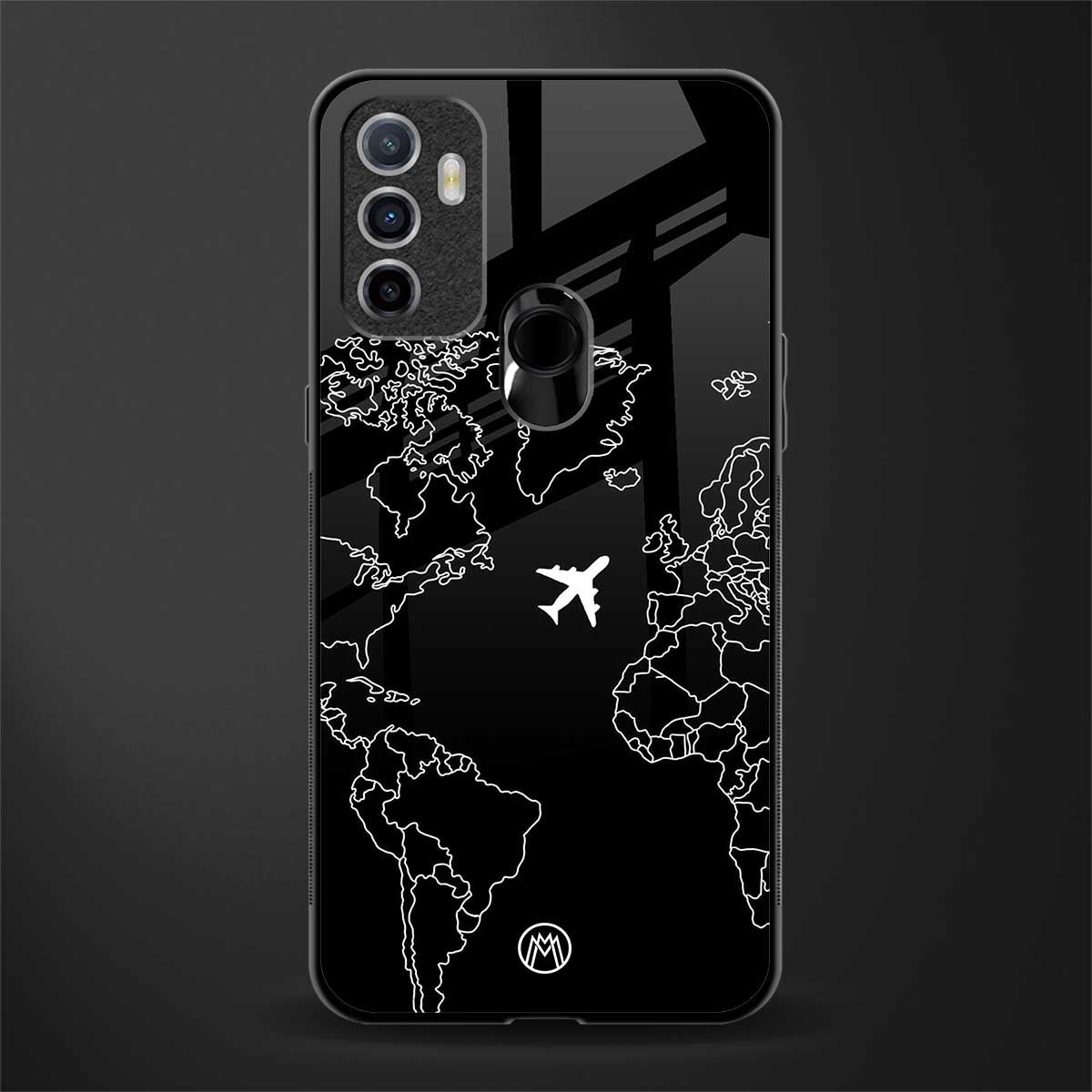 airplane flying wanderlust glass case for oppo a53 image
