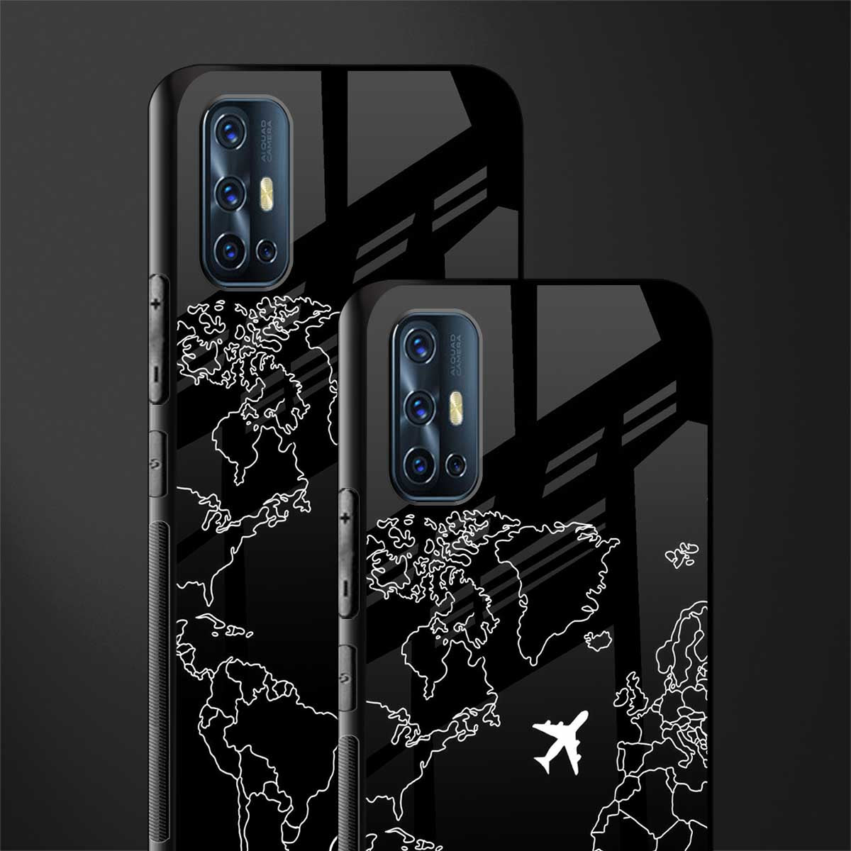 airplane flying wanderlust glass case for vivo v17 image-2