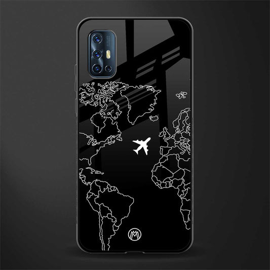 airplane flying wanderlust glass case for vivo v17 image