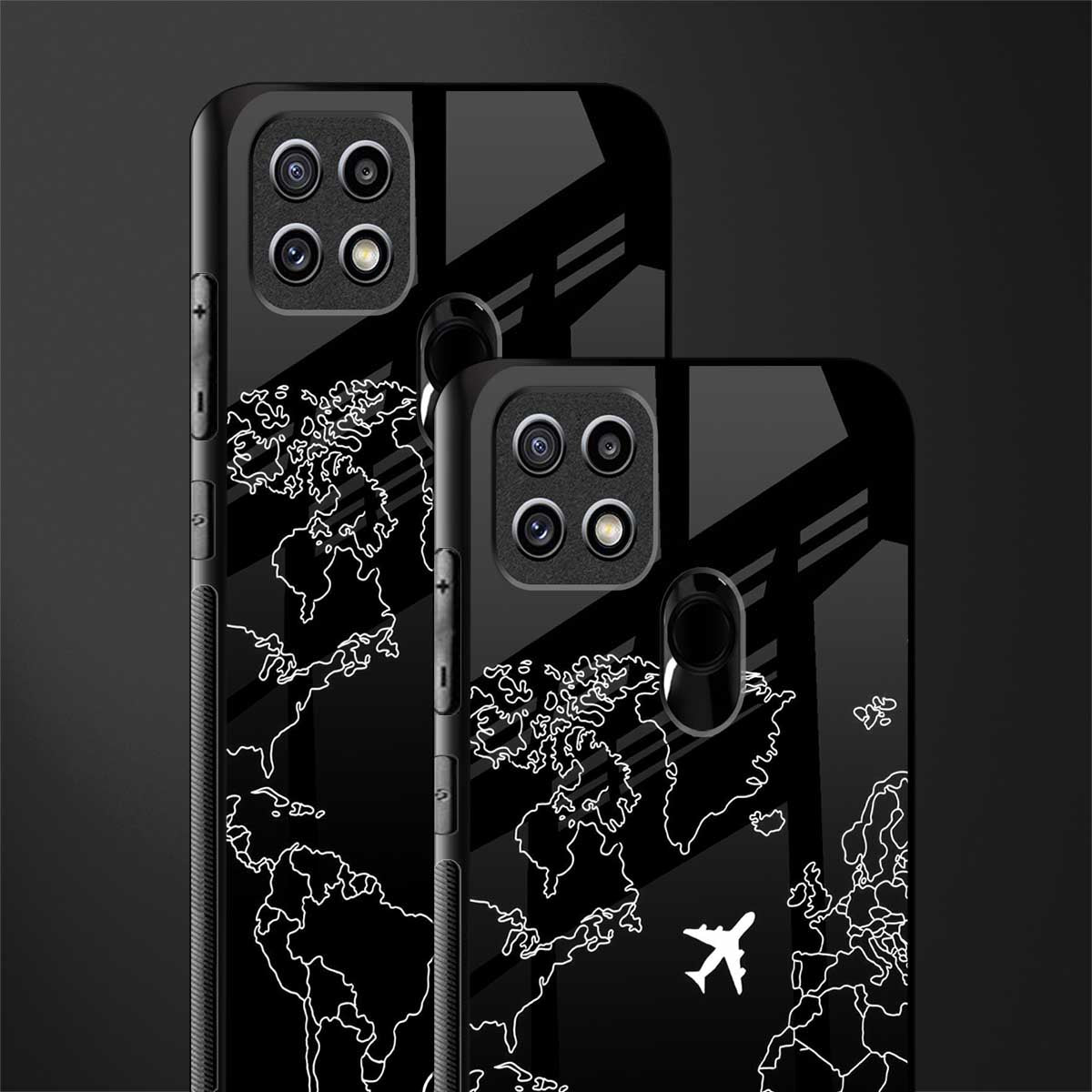 airplane flying wanderlust glass case for oppo a15 image-2