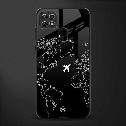 airplane flying wanderlust glass case for oppo a15 image