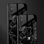 airplane flying wanderlust glass case for redmi 9i image-2