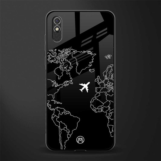 airplane flying wanderlust glass case for redmi 9a sport image