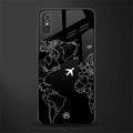airplane flying wanderlust glass case for redmi 9i image