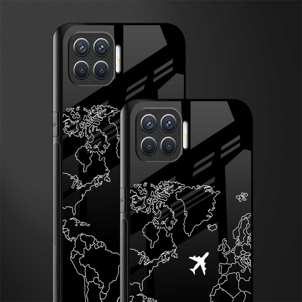 airplane flying wanderlust glass case for oppo f17 image-2