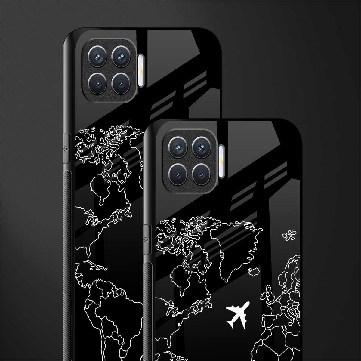 airplane flying wanderlust glass case for oppo f17 image-2