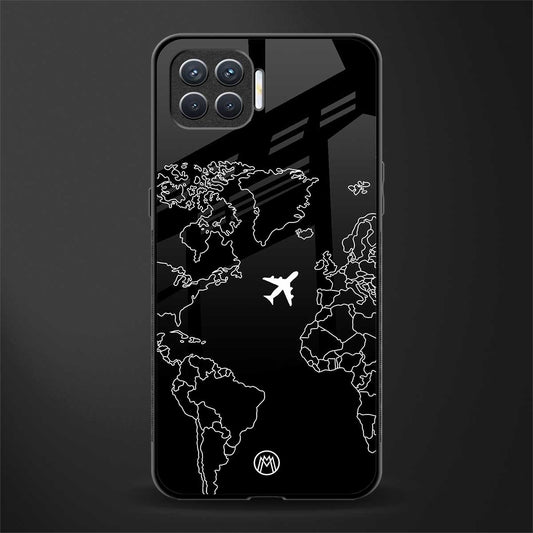 airplane flying wanderlust glass case for oppo f17 image