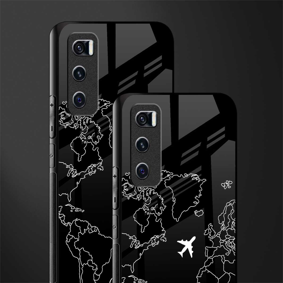 airplane flying wanderlust glass case for vivo v20 se image-2