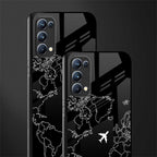 airplane flying wanderlust glass case for oppo reno 5 pro image-2
