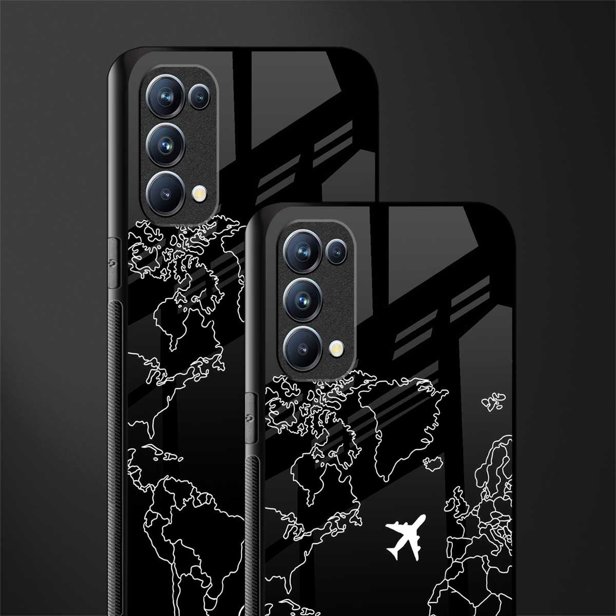 airplane flying wanderlust glass case for oppo reno 5 pro image-2