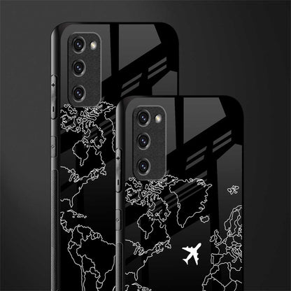 airplane flying wanderlust glass case for samsung galaxy s20 fe image-2