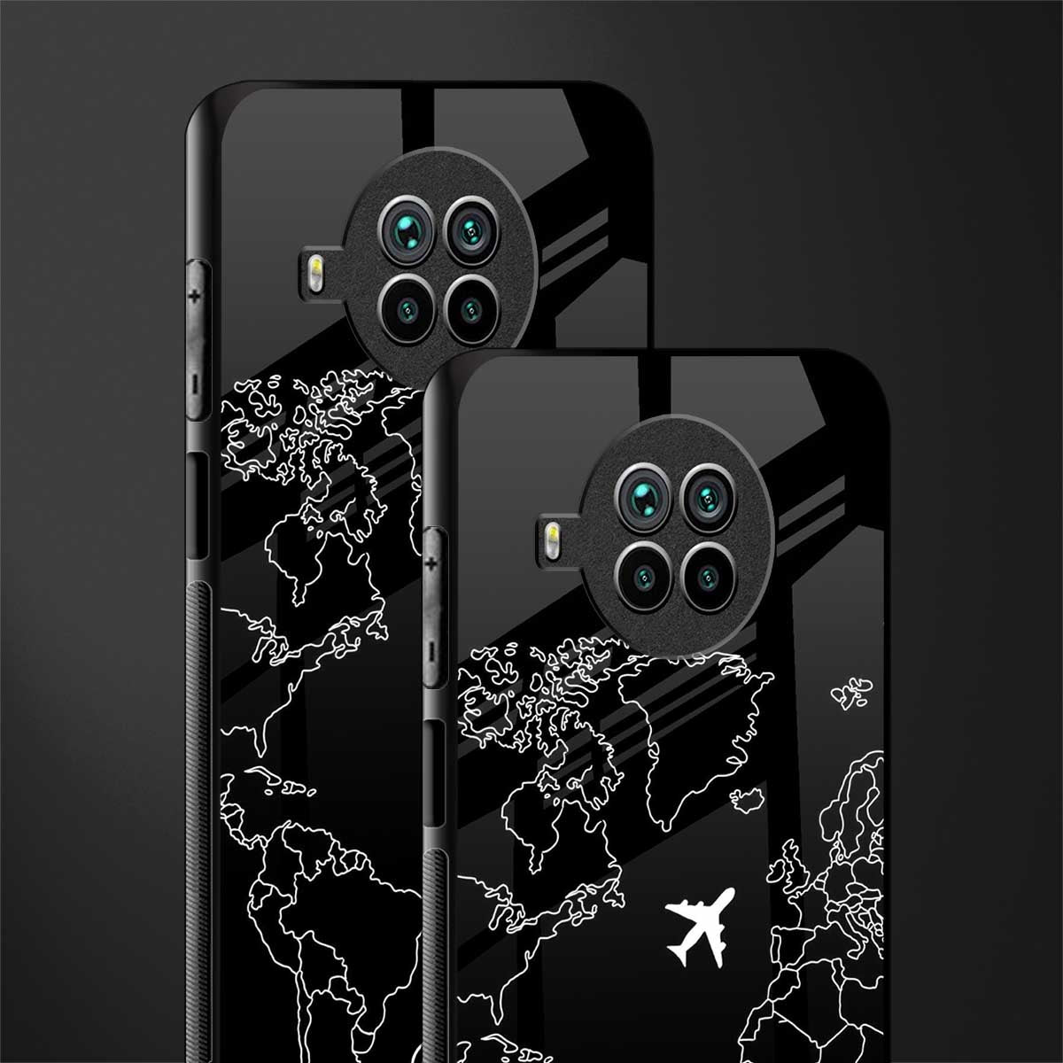 airplane flying wanderlust glass case for mi 10i image-2