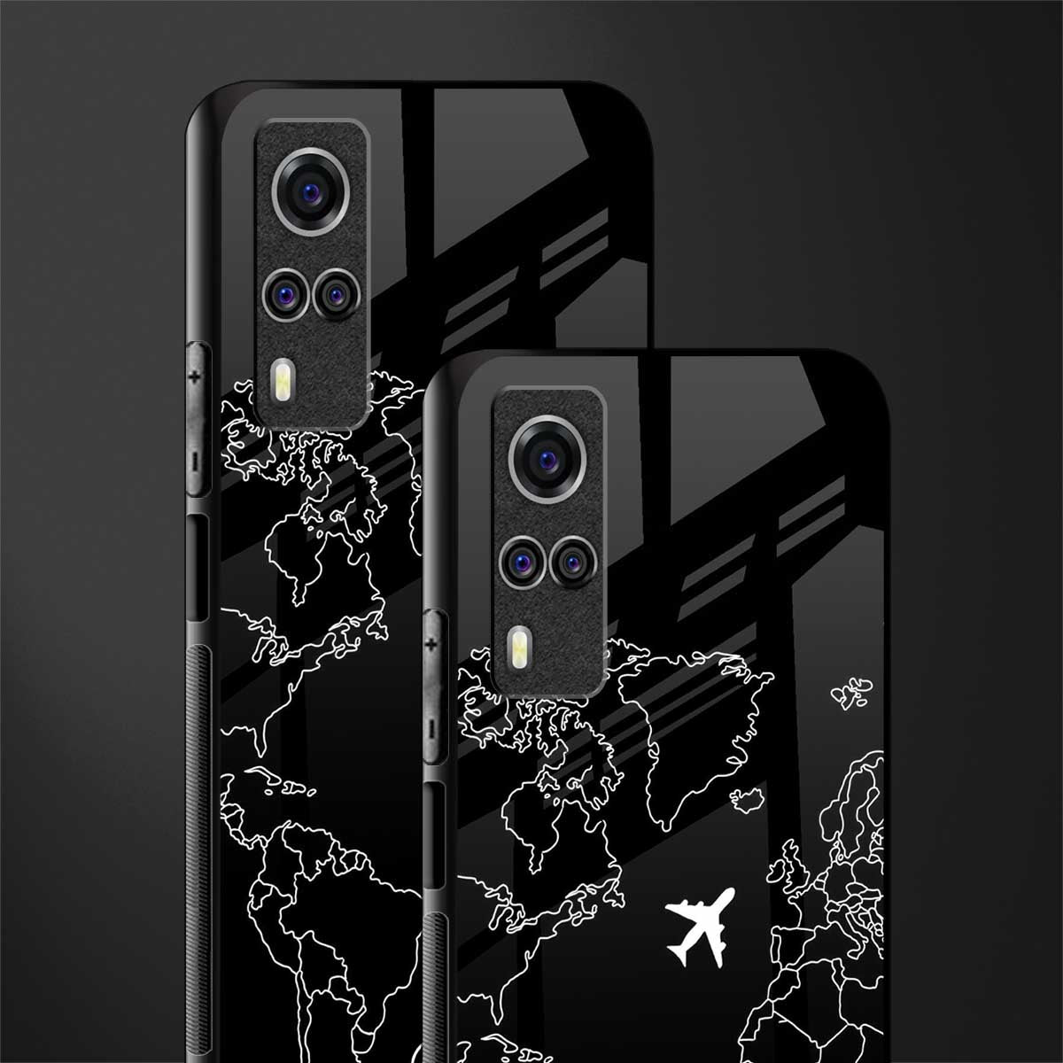 airplane flying wanderlust glass case for vivo y51a image-2