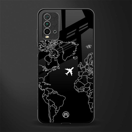 airplane flying wanderlust glass case for redmi 9 power image