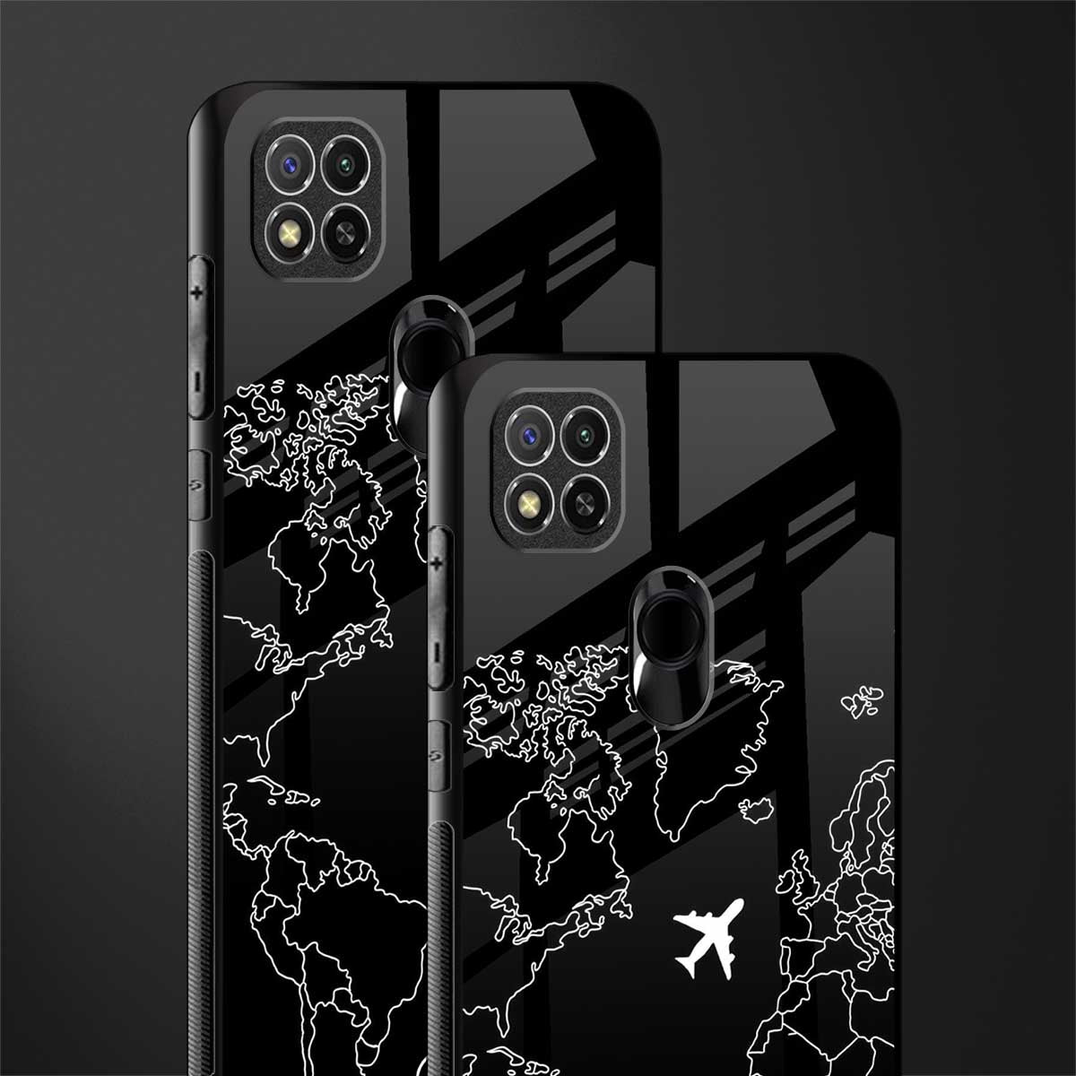 airplane flying wanderlust glass case for redmi 9c image-2