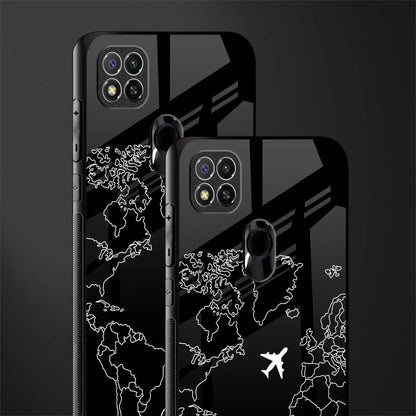 airplane flying wanderlust glass case for redmi 9c image-2