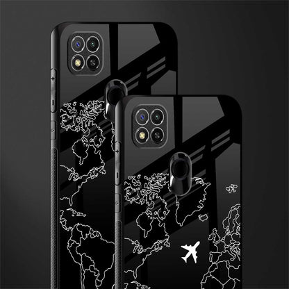 airplane flying wanderlust glass case for poco c31 image-2