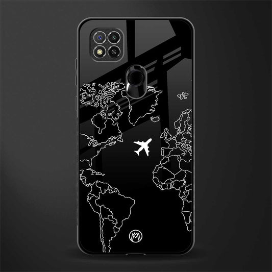 airplane flying wanderlust glass case for redmi 9 image