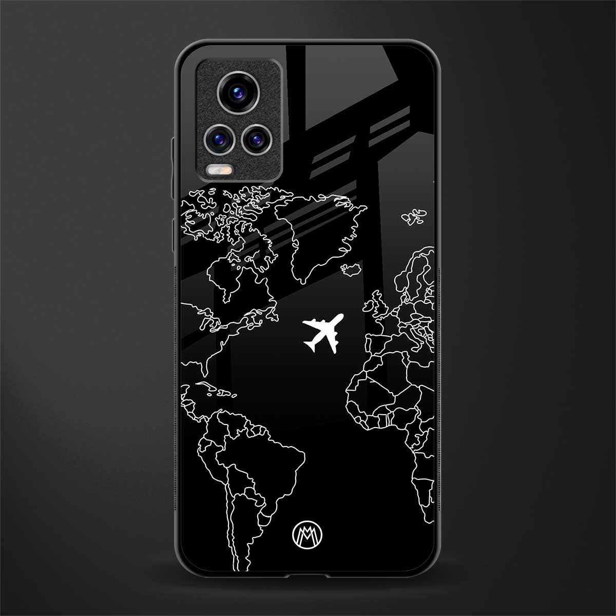 airplane flying wanderlust glass case for vivo v20 pro image