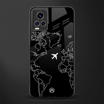 airplane flying wanderlust glass case for vivo v20 pro image