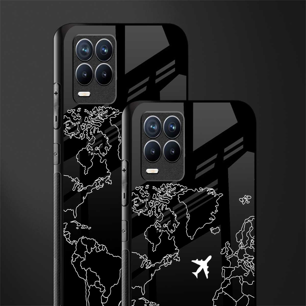 airplane flying wanderlust glass case for realme 8 4g image-2