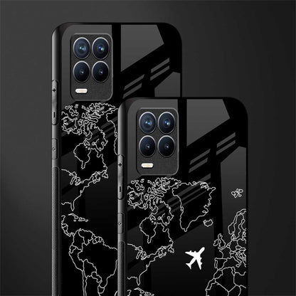 airplane flying wanderlust glass case for realme 8 4g image-2