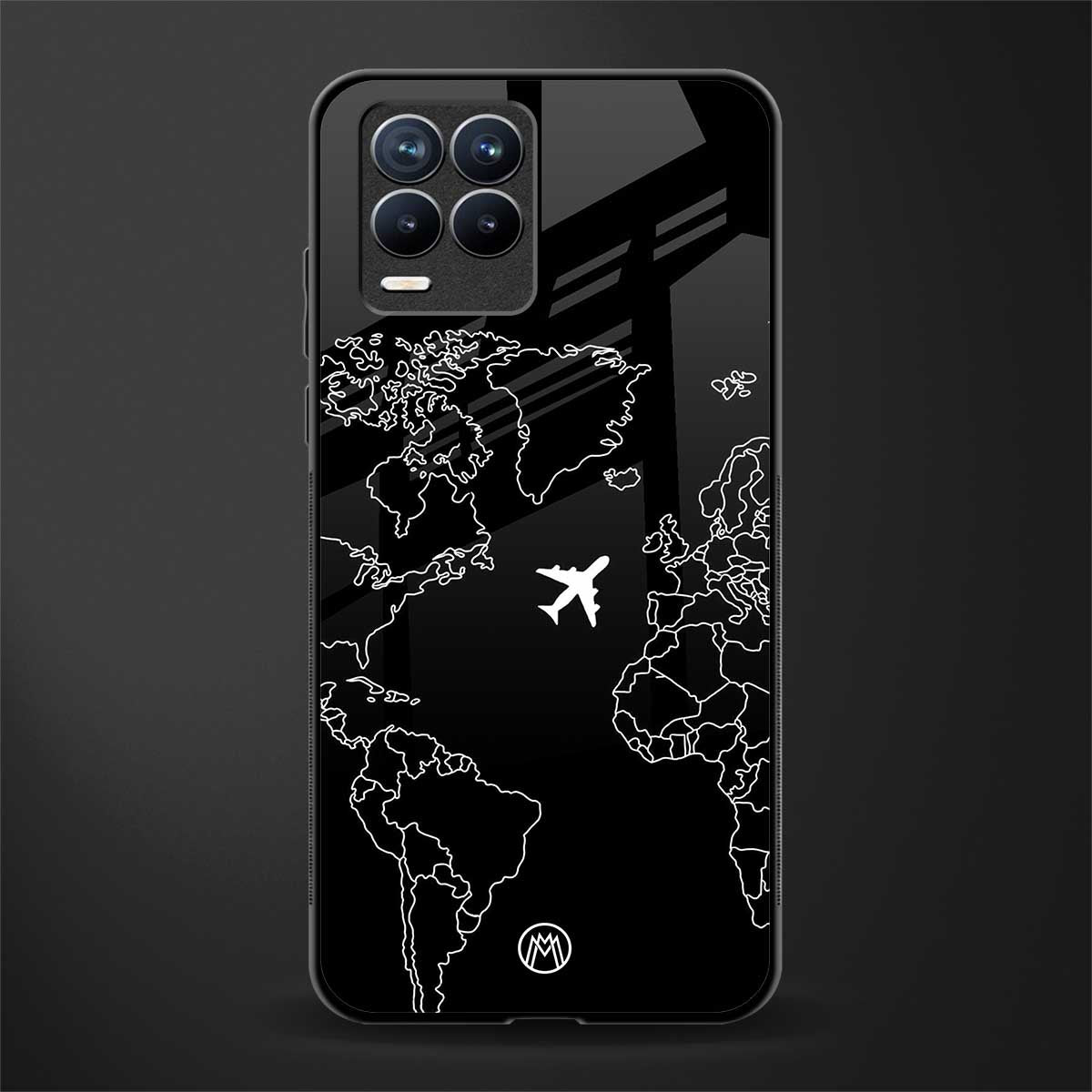 airplane flying wanderlust glass case for realme 8 pro image