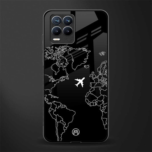 airplane flying wanderlust glass case for realme 8 4g image