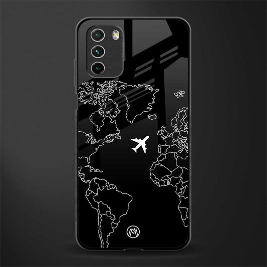 airplane flying wanderlust glass case for poco m3 image