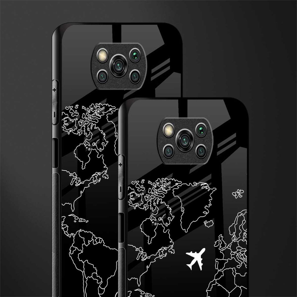 airplane flying wanderlust glass case for poco x3 pro image-2