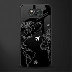 airplane flying wanderlust glass case for poco x3 image