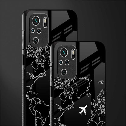 airplane flying wanderlust glass case for redmi note 10s image-2