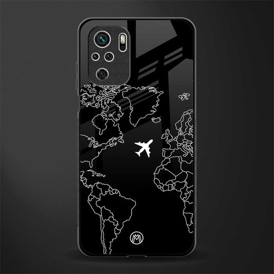 airplane flying wanderlust glass case for redmi note 10s image