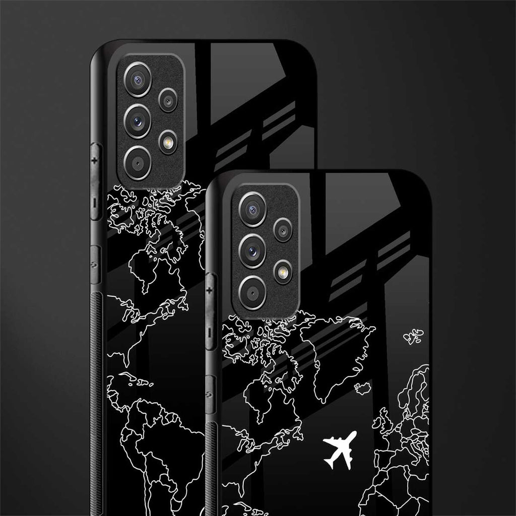 airplane flying wanderlust glass case for samsung galaxy a72 image-2