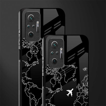 airplane flying wanderlust glass case for redmi note 10 pro max image-2