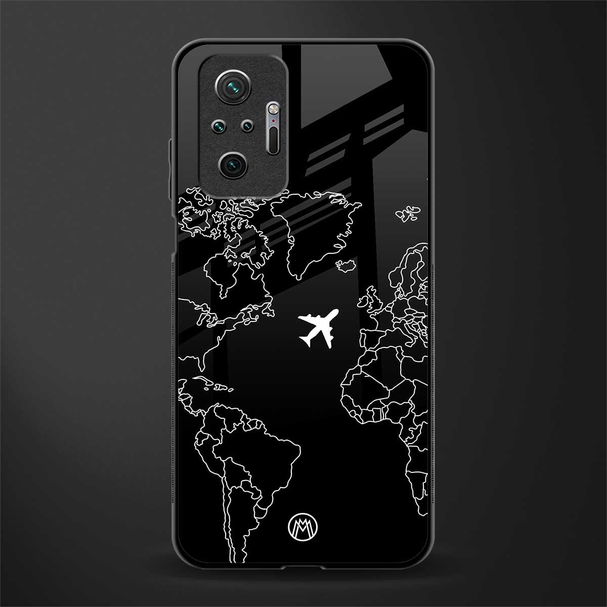 airplane flying wanderlust glass case for redmi note 10 pro image
