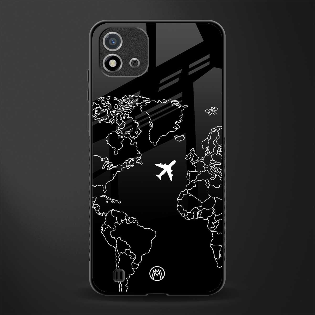 airplane flying wanderlust glass case for realme c20 image