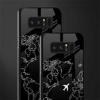 airplane flying wanderlust glass case for samsung galaxy note 8 image-2