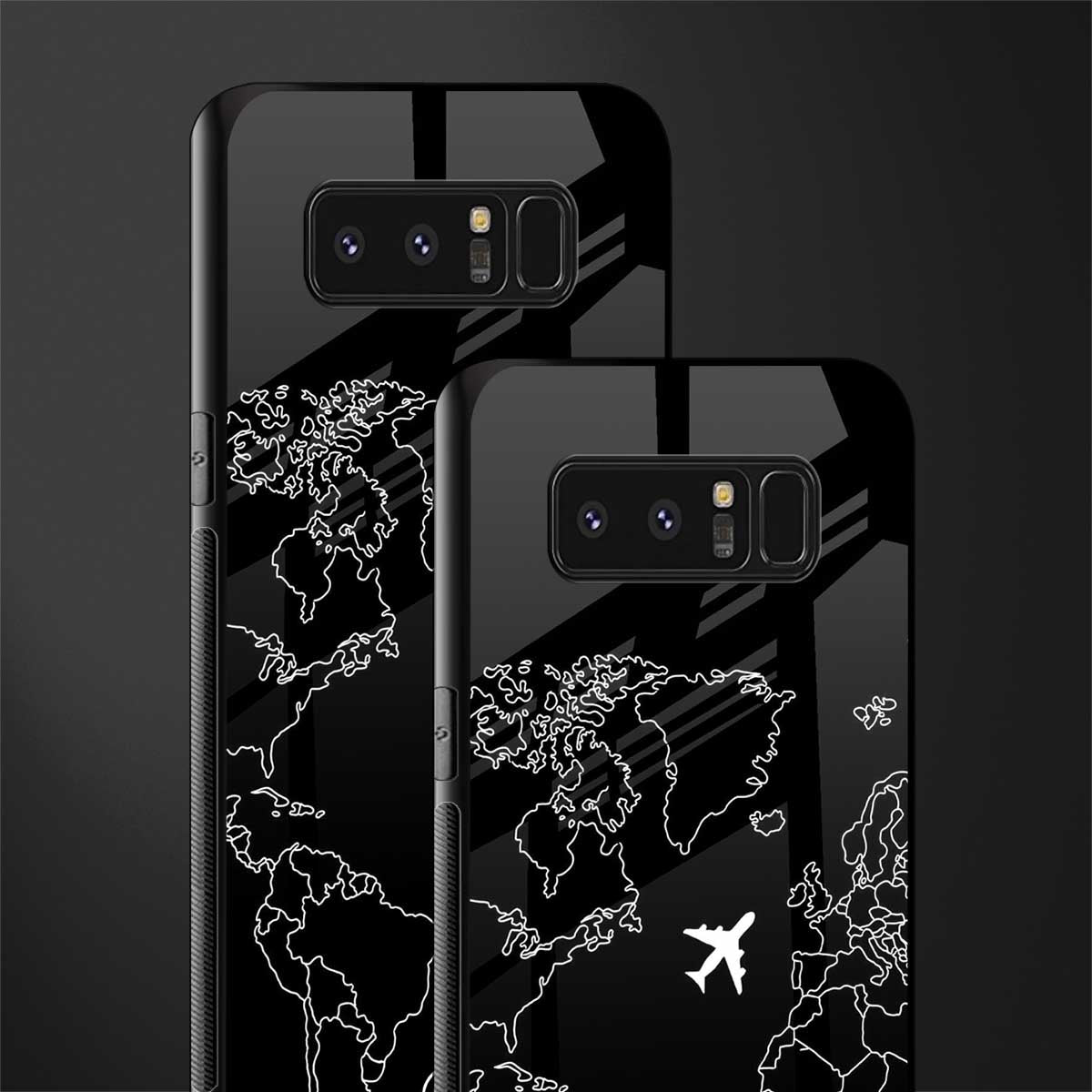 airplane flying wanderlust glass case for samsung galaxy note 8 image-2