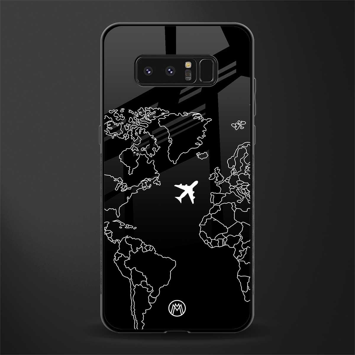 airplane flying wanderlust glass case for samsung galaxy note 8 image