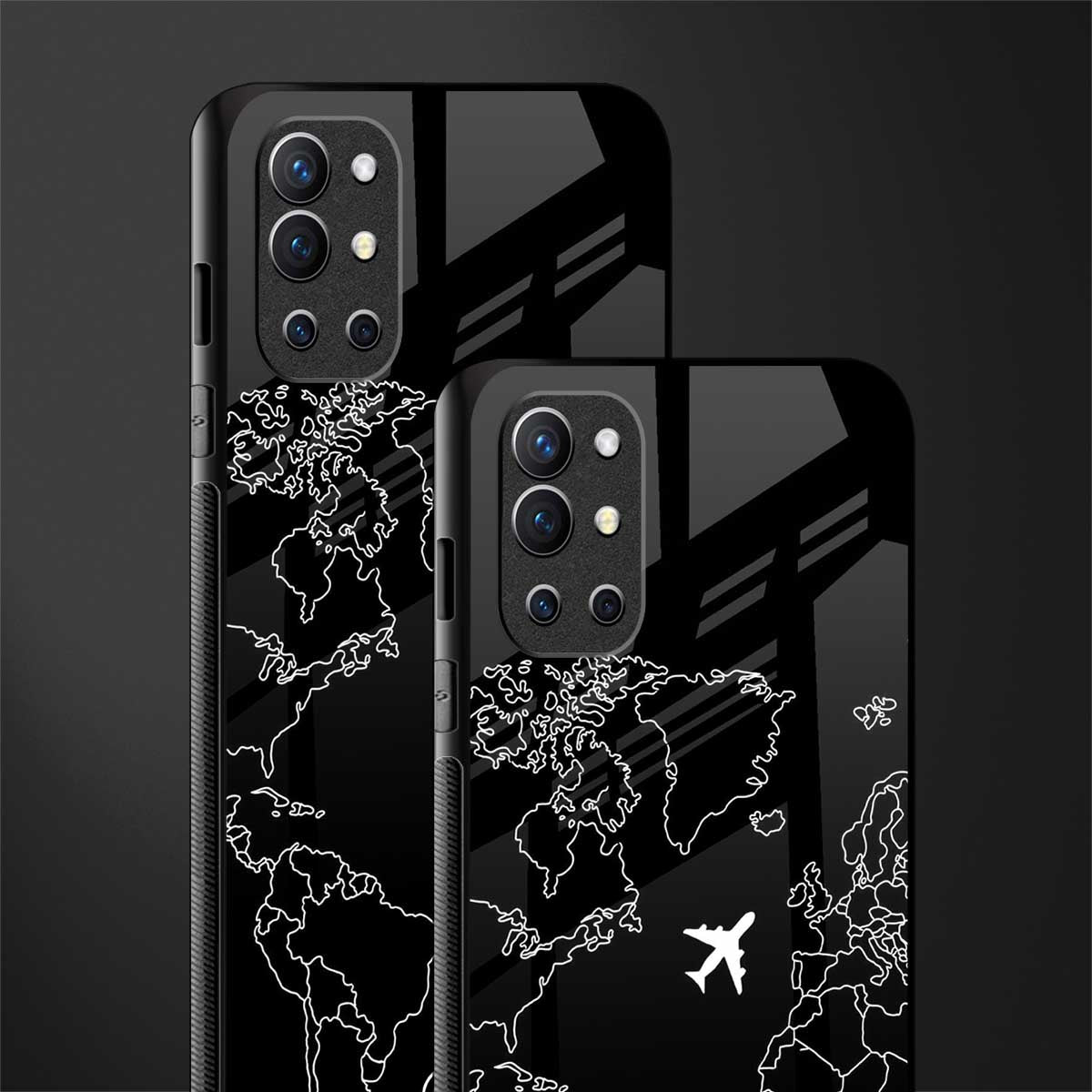 airplane flying wanderlust glass case for oneplus 9r image-2