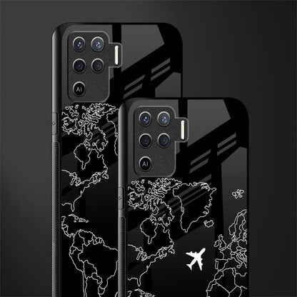 airplane flying wanderlust glass case for oppo f19 pro image-2