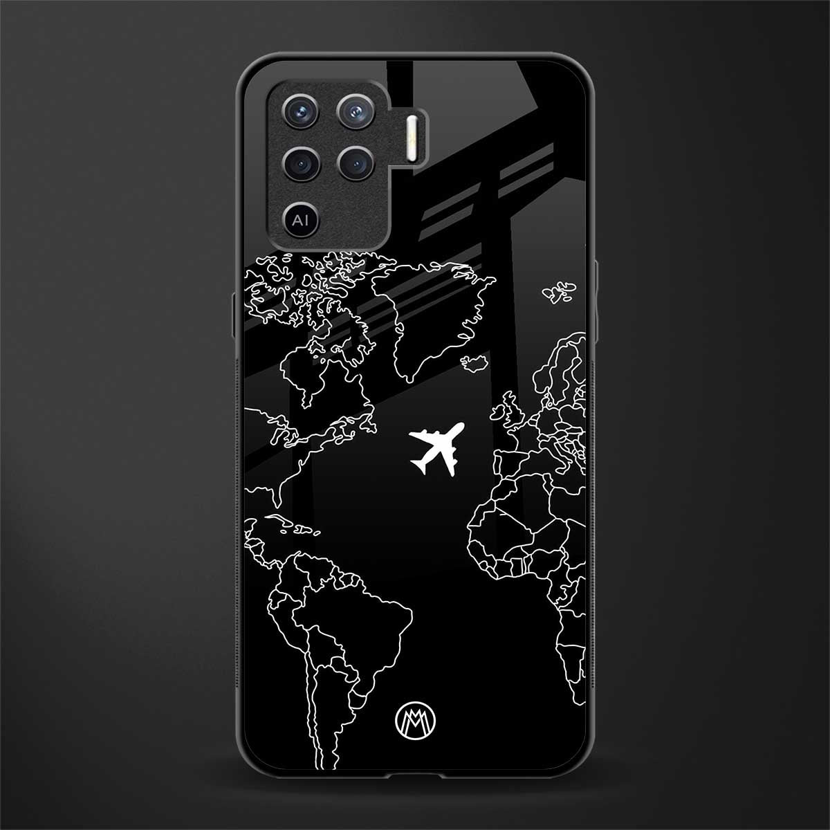 airplane flying wanderlust glass case for oppo f19 pro image