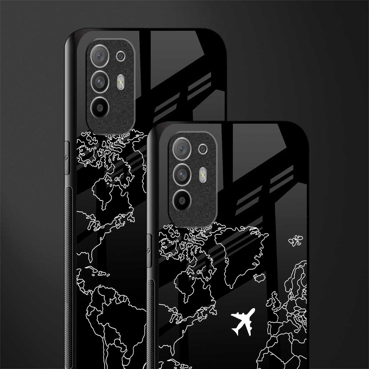 airplane flying wanderlust glass case for oppo f19 pro plus image-2