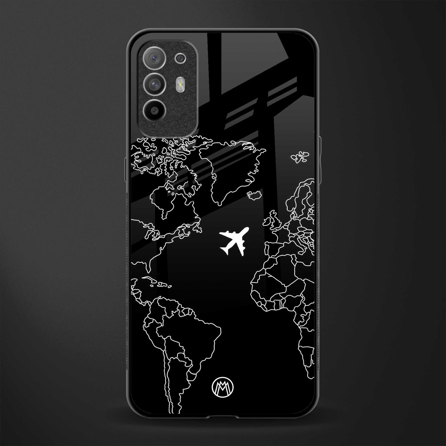 airplane flying wanderlust glass case for oppo f19 pro plus image