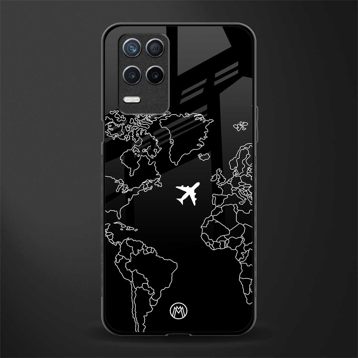 airplane flying wanderlust glass case for realme narzo 30 5g image