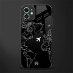 airplane flying wanderlust glass case for iphone 12 mini image