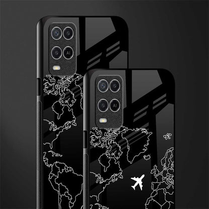 airplane flying wanderlust glass case for oppo a54 image-2