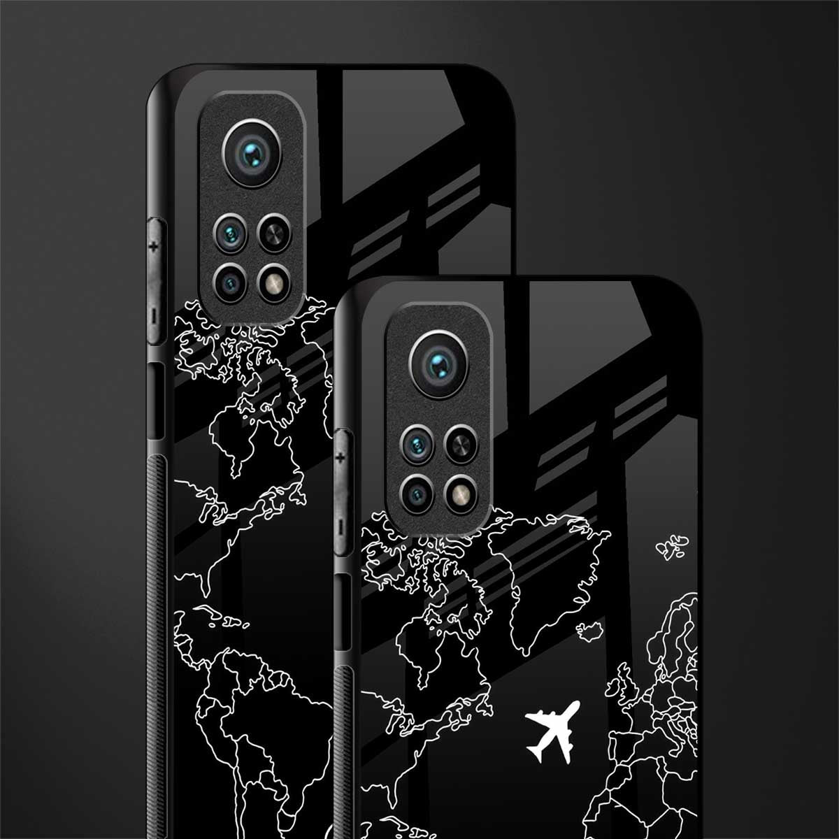 airplane flying wanderlust glass case for mi 10t 5g image-2
