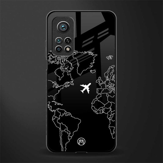 airplane flying wanderlust glass case for mi 10t pro image